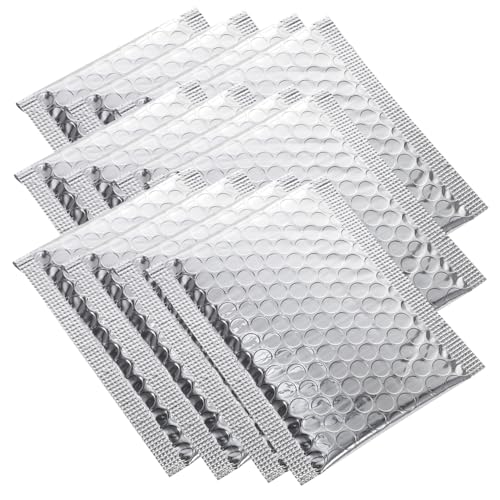 ROMISBABA 100 Stück Teiliges Silbernes Aluminiumfolie Luftpolster Versandtaschen Selbstklebend Schützend Stoßfest Langlebig für Umzug Verpackung Shirts Elektronik Schmuck Kosmetik ROMISBABA 100 Stück Teiliges Silbernes Aluminiumfolie Luftpolster Versandtaschen Selbstklebend Schützend Stoßfest Langlebig für Umzug Verpackung Shirts Elektronik Schmuck Kosmetik von ROMISBABA