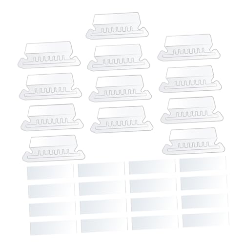 ROMISBABA 100 Stück Transparente PVC Hängeregister Tabs mit Einlegeblättern Wiederverwendbare Beschriftungsetiketten Ablösbare Ordner Registerkarten für Wichtige Dokumentenablage im Büro von ROMISBABA