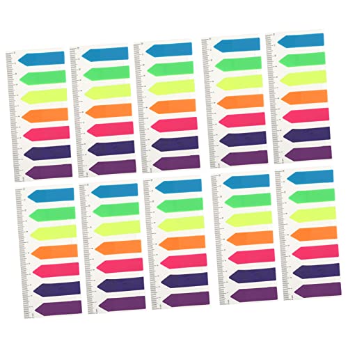 ROMISBABA 10Stücke Selbstklebende Index Tab Flags mit Beschreibbaren Pet Transparente Haftmarker für Notizen Büro Schule und Zuhause von ROMISBABA