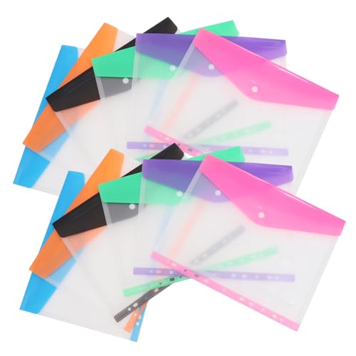 ROMISBABA 12 Stück Dokumenten Taschen Wasserdichte PP Ordner mit Druckknopf für Lose und Karten Farbiges Design zur Einfachen Organisation im Büro und Zuhause ROMISBABA 12 Stück Dokumenten Taschen Wasserdichte PP Ordner mit Druckknopf für Lose und Karten Farbiges Design zur Einfachen Organisation im Büro und Zuhause von ROMISBABA