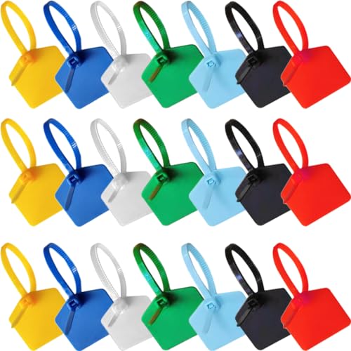 ROMISBABA 120 Stück Farbcodierte Kabelbinder mit Etiketten Selbstverriegelnde Nylon Zip Ties für Effektives Kabelmanagement Werkstätten und Zuhause jeder Farbe ROMISBABA 120 Stück Farbcodierte Kabelbinder mit Etiketten Selbstverriegelnde Nylon Zip Ties für Effektives Kabelmanagement Werkstätten und Zuhause jeder Farbe von ROMISBABA