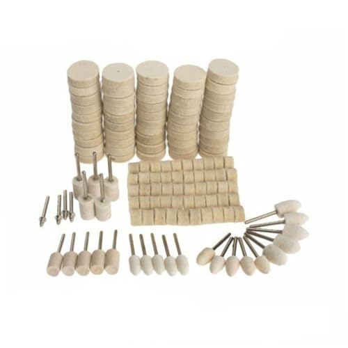 ROMISBABA 129 Stk Teiliges Woll Polierscheiben Set und Schleifpads für Metalloberflächen Vielseitig Einsetzbar für Auto Schmuck Holz und Maschinen Kompatibel mit Meisten Elektrowerkzeugen von ROMISBABA