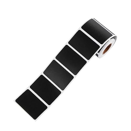 ROMISBABA 150 Aufkleber für Behälter Klebetiketten Tafelaufkleber für die Küche geburtstagsmitgebsl stickers stickerbögen umweltfreundliche Tafeletiketten rechteckige Tafeletiketten Black von ROMISBABA