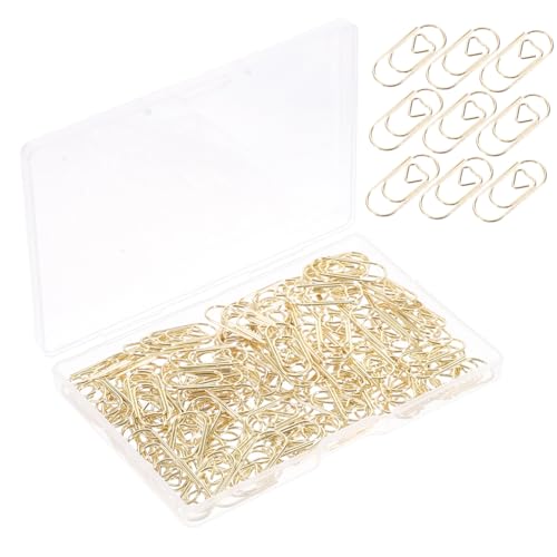 ROMISBABA 150 Stück Herzförmige Papierklammern Dekorative Büroklammern aus Metall Kleine Clips für Notizen Karten und Scrapbooking mit Transparenter Aufbewahrungsbox für Schule und Büro von ROMISBABA