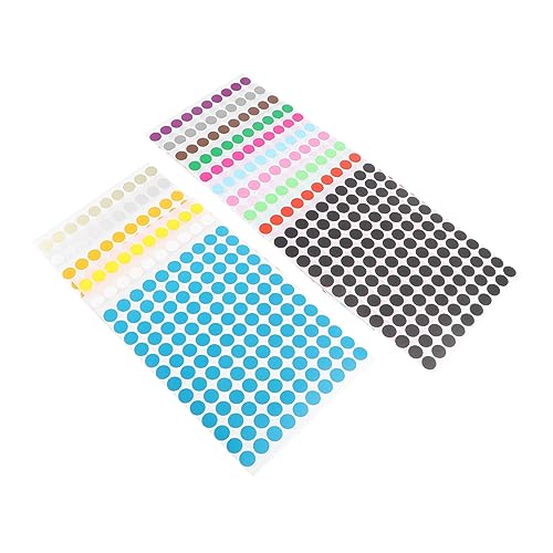 ROMISBABA 16 Blatt Bunte Selbstklebende Punktetiketten Verschiedenen Farben für Kreative Beschriftungen Dekoration und Markierung von Notizen Geschenken und von ROMISBABA