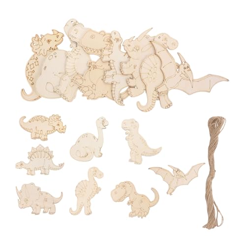 ROMISBABA 16 Stück Teiliges Holz Bastelset Dinosaurier zum Bemalen Kleine DIY Holzfiguren für Kreative Kinderhandwerke Einzigartige Handgefertigte Holzscheiben für Party Wohnungsdeko ROMISBABA 16 Stück Teiliges Holz Bastelset Dinosaurier zum Bemalen Kleine DIY Holzfiguren für Kreative Kinderhandwerke Einzigartige Handgefertigte Holzscheiben für Party Wohnungsdeko von ROMISBABA