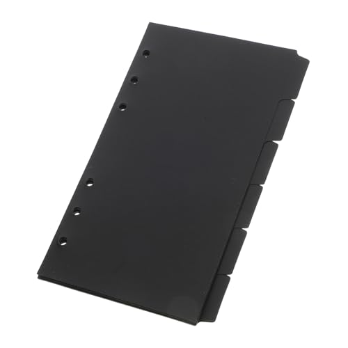 ROMISBABA 18 Blatt Ringbuch Trennblätter Schwarze PVC Registerblätter für Notizbücher Planer Aktenordner DIY Index Separatoren für Berichte Präsentationen von ROMISBABA