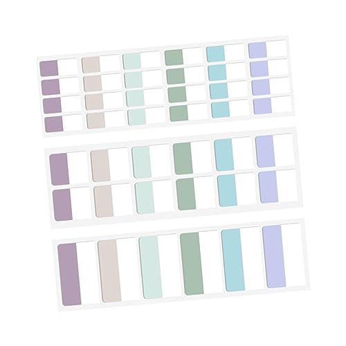 ROMISBABA 1Satz Farbenfrohe Selbstklebende Seitenetiketten Index Tabs für Dokumente Beschreibbare Marker für Schule Büro und Organisation von ROMISBABA