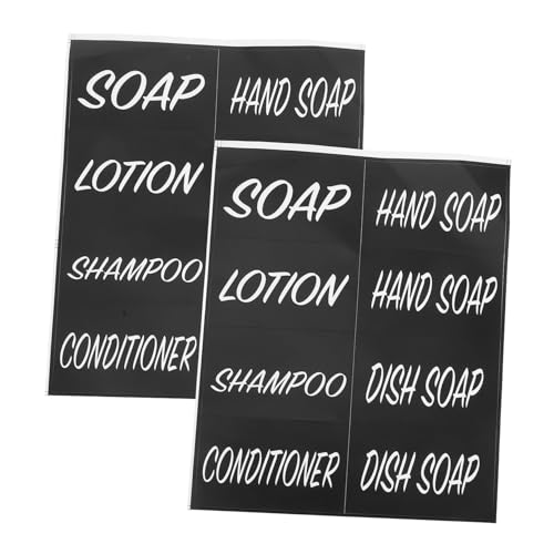 ROMISBABA 2 Blatt Wasserdichte Badezimmersetiketten Abziehbare Aufkleber zur Beschriftung von Shampoo Duschgel Seifenflaschen Wasser Schmutzresistent Einfache Anwendung für ROMISBABA 2 Blatt Wasserdichte Badezimmersetiketten Abziehbare Aufkleber zur Beschriftung von Shampoo Duschgel Seifenflaschen Wasser Schmutzresistent Einfache Anwendung für von ROMISBABA