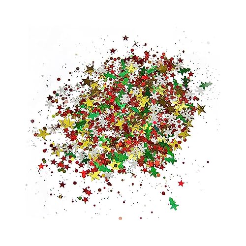 ROMISBABA 2 Packungen Weihnachten Glitzer Pailletten Funkeln Dekoration Feines Glitzern Krippendekor Glitzer Für Weihnachtspailletten Party Weihnachtsnagelkunst Glitzer Glitzerdekor Pvc von ROMISBABA