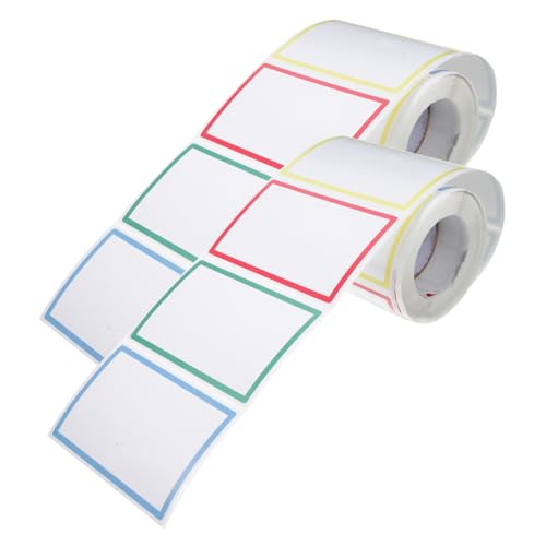ROMISBABA 2 Rollen Selbstklebende Beschreibbare Namensetiketten in Farben Blanko Aufkleberlabels Wiederablösbar Langlebig Vielseitig für Büro Schule und Zuhause pro Packung ROMISBABA 2 Rollen Selbstklebende Beschreibbare Namensetiketten in Farben Blanko Aufkleberlabels Wiederablösbar Langlebig Vielseitig für Büro Schule und Zuhause pro Packung von ROMISBABA
