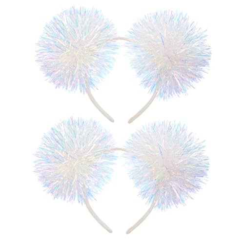 ROMISBABA 2 STÜCK Haarreif Glänzend Pompom Haarschmuck Festival Party Cosplay Haarschmuck für Mädchen Weiß Langlebig Attraktiv ROMISBABA 2 STÜCK Haarreif Glänzend Pompom Haarschmuck Festival Party Cosplay Haarschmuck für Mädchen Weiß Langlebig Attraktiv von ROMISBABA