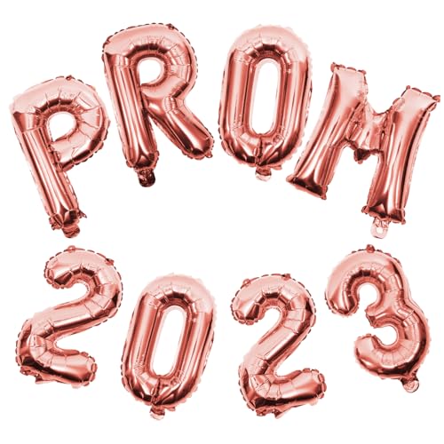 ROMISBABA 2 Sätze Prom Folienballons Abschluss Party Deko Metallic Luftballons Roségold Geburtstags und Partyballons für Klassenraum und Feierlichkeiten von ROMISBABA