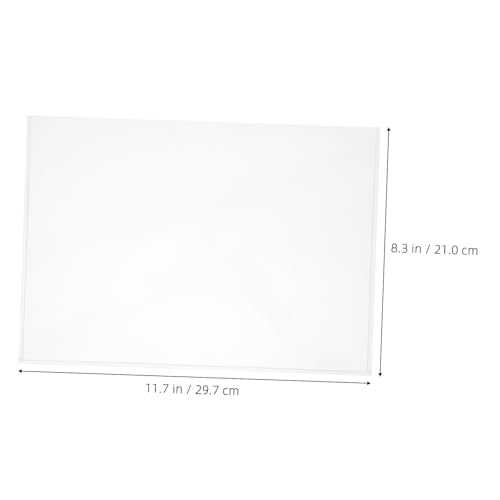 ROMISBABA 2 Stück Acryl Dokumentenhalter Büro Aufsteller Klare Sicht Stapelbar Organizer für Dokumente und Akten Ablage Schreibtisch Zubehör Transparent von ROMISBABA