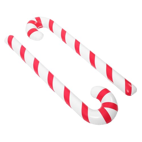 ROMISBABA 2 Stück Aufblasbare Zuckerstangen Ballons Rot Weiß Weihnachtliche Partydeko Außen und Innen Wiederverwendbar Kreative Weihnachtsdekoration für Fest Eingang Tisch und ROMISBABA 2 Stück Aufblasbare Zuckerstangen Ballons Rot Weiß Weihnachtliche Partydeko Außen und Innen Wiederverwendbar Kreative Weihnachtsdekoration für Fest Eingang Tisch und von ROMISBABA