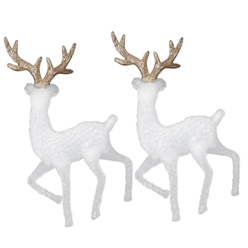 ROMISBABA 2 Stück Geburtstagskuchen Dekoration Geweih Cake Topper Party Tortenaufsatz für Festliche Geburtstagstorte und Weihnachtsfeier von ROMISBABA