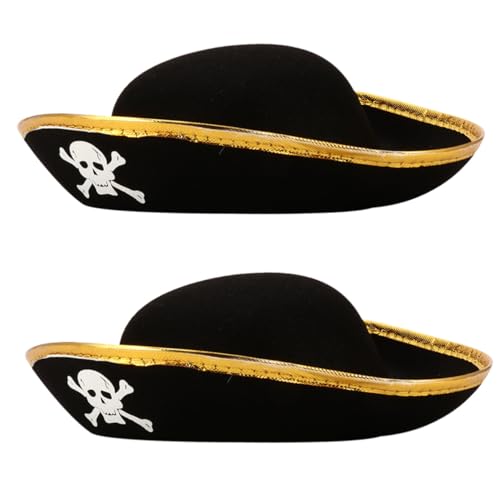 ROMISBABA 2 Stück Piratenhut mit Motiv Atmungsaktiv Leichter Bambusfaser Robust und Bequem für Erwachsene Cosplay und Karnevalsaccessoire Halloween Dekoration ROMISBABA 2 Stück Piratenhut mit Motiv Atmungsaktiv Leichter Bambusfaser Robust und Bequem für Erwachsene Cosplay und Karnevalsaccessoire Halloween Dekoration von ROMISBABA