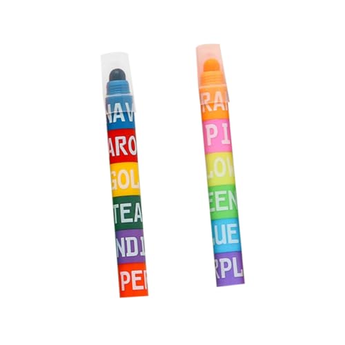 ROMISBABA 2 Stück Praktische Marker Pens mit Retro farben Multipurpose Highlighter mit Rundem Flachem Stiftkörper Einfache Handhabung für Schule Büro Dokumente Markieren Kindgerechtes ROMISBABA 2 Stück Praktische Marker Pens mit Retro farben Multipurpose Highlighter mit Rundem Flachem Stiftkörper Einfache Handhabung für Schule Büro Dokumente Markieren Kindgerechtes von ROMISBABA