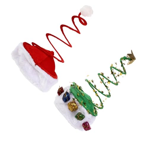 ROMISBABA 2 Stück Teiliges Weihnachtsmützen Festlicher Weihnachtskostüm Zubehör Zufälliger Stil Kreative Xmas Dekoration für Erwachsene Karneval Bühne von ROMISBABA