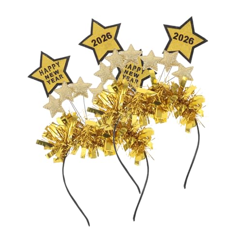 ROMISBABA 2 Stück Teiliges Year Headband mit Goldfarbenen Sternen Glitzerndes Leichtes Party Haarband für Festliche Silvesterfeiern Bequemes Stirnband mit Happy Year Banner für Familienfeste ROMISBABA 2 Stück Teiliges Year Headband mit Goldfarbenen Sternen Glitzerndes Leichtes Party Haarband für Festliche Silvesterfeiern Bequemes Stirnband mit Happy Year Banner für Familienfeste von ROMISBABA