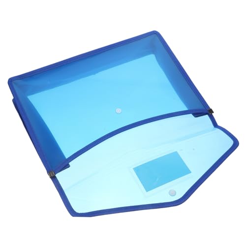 ROMISBABA 2 Stück Transparente Wasserdichte Dokumententasche mit Druckknopf Strapazierfähige Aufbewahrungstasche für Wichtige Verträge Quittungen Rechnungen und Karten Tragbarer Organizer von ROMISBABA