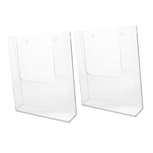 ROMISBABA 2 Stück Wandhalter Prospektspender Wandmontage Büro Zubehör Organizer Eleganter Moderner Wanddisplay für Broschüren Kataloge Zeitschriften Vielseitiger Dokumentenhalter von ROMISBABA