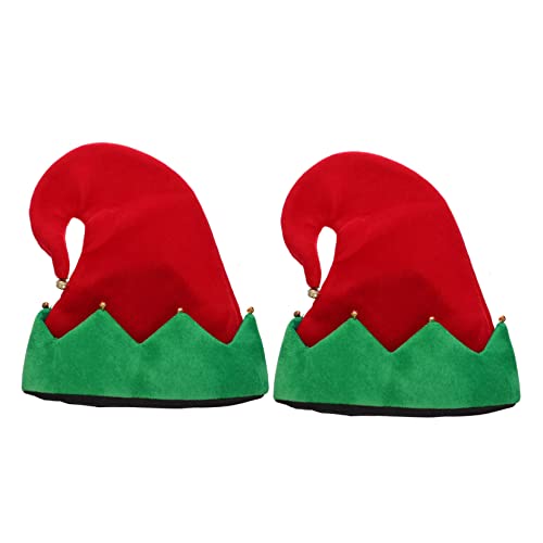 ROMISBABA 2 Stück Weihnachtself Mütze mit Glocken Teiliges aus Vliesstoff Festliche Xmas Party Hüte für Erwachsene und Bequeme und Stilvolle Weihnachtskopfbedeckung ROMISBABA 2 Stück Weihnachtself Mütze mit Glocken Teiliges aus Vliesstoff Festliche Xmas Party Hüte für Erwachsene und Bequeme und Stilvolle Weihnachtskopfbedeckung von ROMISBABA