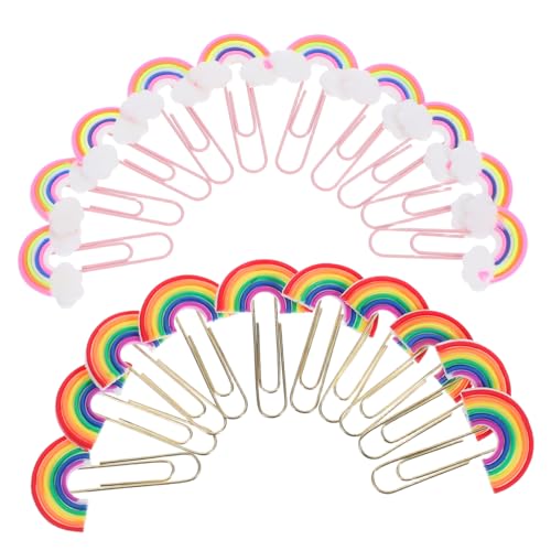 ROMISBABA 20 Stück Bunte Rainbow Büroklammern aus PVC Weichem Material Kreative Dokumentenklammern Vielseitig Einsetzbar als Lesezeichen Erinnerungsalbum Kartenclips Praktische Große ROMISBABA 20 Stück Bunte Rainbow Büroklammern aus PVC Weichem Material Kreative Dokumentenklammern Vielseitig Einsetzbar als Lesezeichen Erinnerungsalbum Kartenclips Praktische Große von ROMISBABA