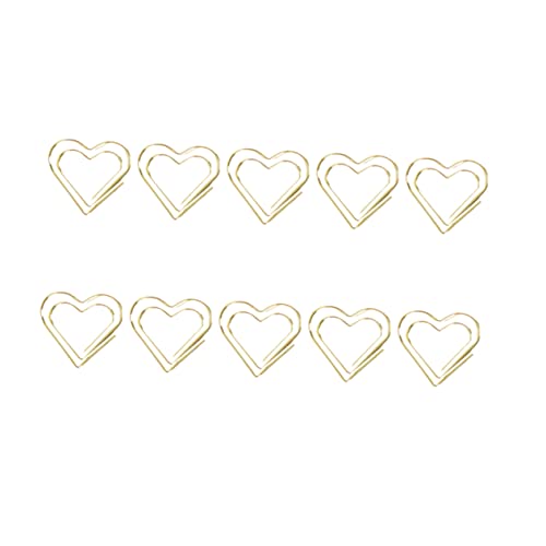 ROMISBABA 20 Stück Goldene Metall Büroklammern Herzform Kreative Paper Clips Vielseitige Notizhalter Robust und Formstabil für Büro Schule und Zuhause ROMISBABA 20 Stück Goldene Metall Büroklammern Herzform Kreative Paper Clips Vielseitige Notizhalter Robust und Formstabil für Büro Schule und Zuhause von ROMISBABA