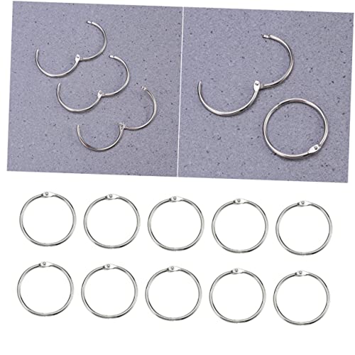 ROMISBABA 20 Stück Metall Buchbinderinge Innendurchmesser Silber Vielseitige Loseblatt Ringe für Scrapbooking Foto Clip Schlüsselanhänger Stabile Organizer für Papier und Memo von ROMISBABA
