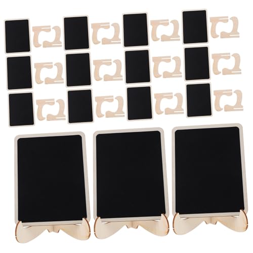 ROMISBABA 20 Stück Mini Holz kreidetafeln mit Staffelei Wiederverwendbare Kleine Tafeln zum Beschriften Abwischbare Mini tafelschilder für Hochzeit Party Buffet und Wohnkultur von ROMISBABA