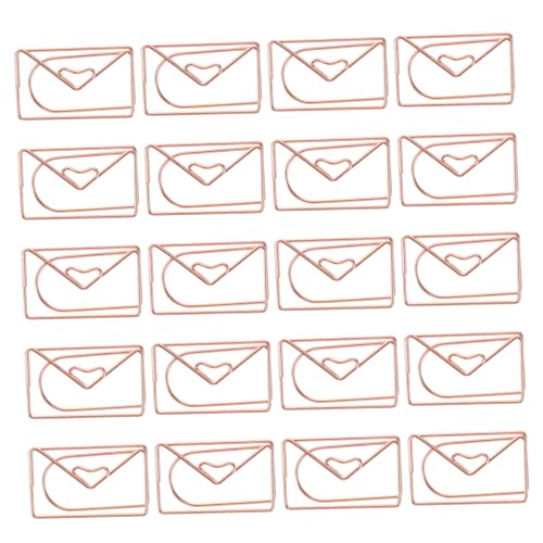 ROMISBABA 20 Stück Teiliges Metall Büroklammer Große Umschlag form Rosegoldene Papierklammern Kreative Lesezeichenclips Robuste Notizhalter für Büro und Zuhause ROMISBABA 20 Stück Teiliges Metall Büroklammer Große Umschlag form Rosegoldene Papierklammern Kreative Lesezeichenclips Robuste Notizhalter für Büro und Zuhause von ROMISBABA