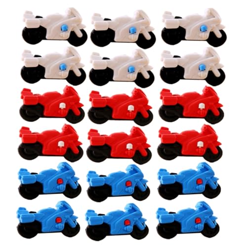 ROMISBABA 20 Stück Teiliges Motorrad radiergummis für Buntes Cartoon motorrad Design Kreative Radiergummis für Schule Malen Schreiben Jungen Mädchen Zufällige Farbe Zufällige Farbe von ROMISBABA
