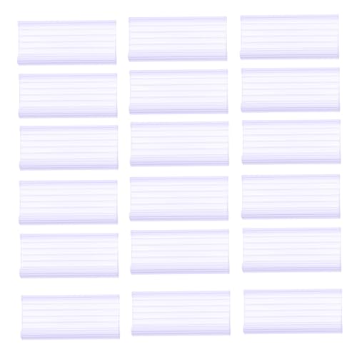 ROMISBABA 20 Stück Teiliges Transparente PVC Preisschildhalter mit Gebogener Form Einfach zu Beschriftende Etikettenhalter für Supermarkt Einzelhandel und Verkaufsstände Langlebiger ROMISBABA 20 Stück Teiliges Transparente PVC Preisschildhalter mit Gebogener Form Einfach zu Beschriftende Etikettenhalter für Supermarkt Einzelhandel und Verkaufsstände Langlebiger von ROMISBABA