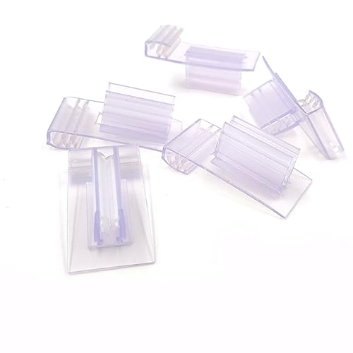 ROMISBABA 20Stücke Transparente Etikettenhalter aus PVC für Werbezwecke Multifunktionale Pop Weichzahnklemmen Langlebig und Leicht für Preisschilder und Kabelkennzeichnung von ROMISBABA