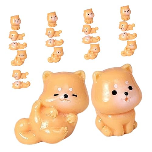ROMISBABA 20stücke Miniatur-welpenfiguren Aus Harz Für DIY-puppenhaus Bonsai Mikrolandschaft Kuchendekoration Spielzeug Hundemodell Kleine Hundestatue von ROMISBABA