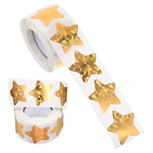 ROMISBABA 2Rollen Sternaufkleber mit Selbstklebenden Glitter Sternen für Belohnungen DIY Projekte und Kreative von ROMISBABA