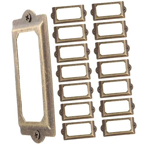 ROMISBABA 2Sätze Vintage Etikett Halter Retro Rahmen für Schrank und Ablage pro Installieren und Langlebig für Beschriftung ROMISBABA 2Sätze Vintage Etikett Halter Retro Rahmen für Schrank und Ablage pro Installieren und Langlebig für Beschriftung von ROMISBABA