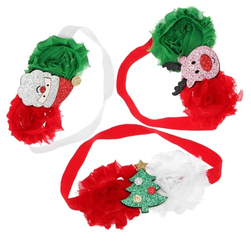 ROMISBABA 3 Stück Teiliges Haarband Weihnachts und Halloween Stirnband Party Haarreifen Bequeme Passform Rutschfest Festlicher Haarschmuck für Mädchen von ROMISBABA