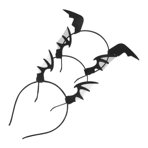 ROMISBABA 3 Stück Teiliges Halloween Fledermaus Haarreif Schaurig-schöner Bat Wing Haarreifen für Erwachsene und Vielseitig Einsetzbar für Party Cosplay und Festival Kreatives Gothic von ROMISBABA