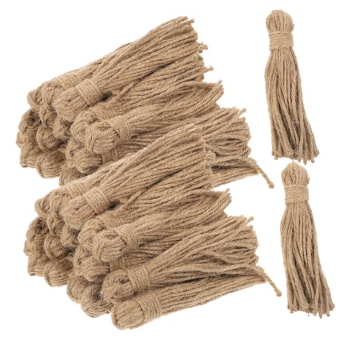 ROMISBABA 30 Stück Jute Quasten -Dekoration Quasten aus natürlicher Jute Weihnachtsjuteseil Juteschnur zum Basteln Hängendes Malseil Seil für Handwerk Sackleinen Hanfseil Hellbraun ROMISBABA 30 Stück Jute Quasten -Dekoration Quasten aus natürlicher Jute Weihnachtsjuteseil Juteschnur zum Basteln Hängendes Malseil Seil für Handwerk Sackleinen Hanfseil Hellbraun von ROMISBABA