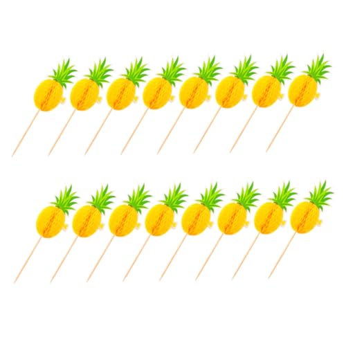 ROMISBABA 30 Stück Teiliges Hawaiian Cake Picks Kreative Tortendeko mit Ananas Design Party Dessert Cake Decorative Props für Geburtstag und Festlichkeiten ROMISBABA 30 Stück Teiliges Hawaiian Cake Picks Kreative Tortendeko mit Ananas Design Party Dessert Cake Decorative Props für Geburtstag und Festlichkeiten von ROMISBABA