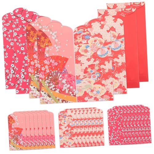 ROMISBABA 30 Stück Teiliges Japanische Rote Umschläge mit Kirschblüten und Fächerdesign Praktische Geldbeutel für Frühlingsfest Hochzeit Neujahrsgeschenke und Partydekoration ROMISBABA 30 Stück Teiliges Japanische Rote Umschläge mit Kirschblüten und Fächerdesign Praktische Geldbeutel für Frühlingsfest Hochzeit Neujahrsgeschenke und Partydekoration von ROMISBABA