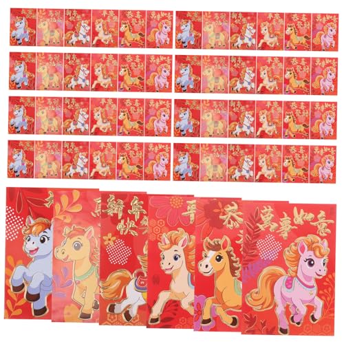 ROMISBABA 300 Stk. Jahr Des Pferdes Rote Umschläge mit Eleganten Pferdemustern Chinesische Neujahr Taschen für Frühlingsfest Familien und Firmen Geschenkverpackung ROMISBABA 300 Stk. Jahr Des Pferdes Rote Umschläge mit Eleganten Pferdemustern Chinesische Neujahr Taschen für Frühlingsfest Familien und Firmen Geschenkverpackung von ROMISBABA