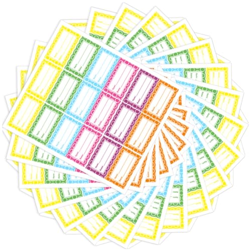 ROMISBABA 360 Stück Kühlkostetiketten Kühlschrank Gefrierschrank Beschreibbarer Aufkleber Entfernbare Gefrieretiketten Abdeckung Essen Synthetisches Papier Colorful von ROMISBABA