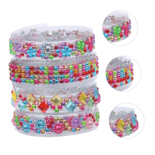 ROMISBABA 4 Rollen Selbstklebendes Strassband Acryl Glitzersteine Bastelband für DIY Schmucksteine Fotorahmen Geschenkverpackung und Wohnkultur Stark Haftend Einfach Anzubringen ROMISBABA 4 Rollen Selbstklebendes Strassband Acryl Glitzersteine Bastelband für DIY Schmucksteine Fotorahmen Geschenkverpackung und Wohnkultur Stark Haftend Einfach Anzubringen von ROMISBABA