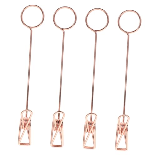 ROMISBABA 4 Stück Doppelklemmen Metall Clips Roségold Doppelkopf Fotohalter Memo Kartenhalter Zettelhalter für Büro und Zuhause Leicht Tragbar ROMISBABA 4 Stück Doppelklemmen Metall Clips Roségold Doppelkopf Fotohalter Memo Kartenhalter Zettelhalter für Büro und Zuhause Leicht Tragbar von ROMISBABA