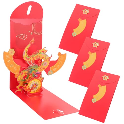 ROMISBABA 4 Stück Drachen Rote Umschläge Chinesisches Neujahrsdekorations Papiertüten mit Filigranem Muster Traditionelle Frühlingsfest Geschenktüten für und Geldgeschenke ROMISBABA 4 Stück Drachen Rote Umschläge Chinesisches Neujahrsdekorations Papiertüten mit Filigranem Muster Traditionelle Frühlingsfest Geschenktüten für und Geldgeschenke von ROMISBABA