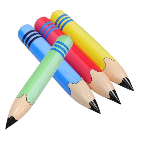 ROMISBABA 4 Stück Teiliges Aufblasbares PVC Realistisch Gestaltete Riesen-ballon-dekoration für Schule Party Foto-requisiten Kinderfreundlich Farbiges Schulanfang Abschluss von ROMISBABA