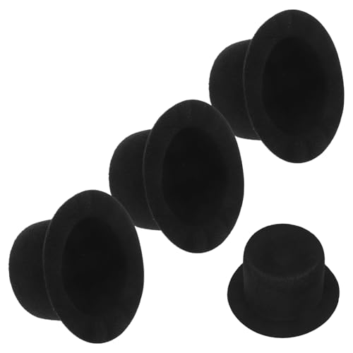 ROMISBABA 4 Stück Teiliges Mini Zylinderhut Leichte Miniatur Puppenhüte aus Schwarzem Filz für DIY Bastelprojekte Haustierzubehör und Festliche Dekorationen für Puppenhaus und Kostüme ROMISBABA 4 Stück Teiliges Mini Zylinderhut Leichte Miniatur Puppenhüte aus Schwarzem Filz für DIY Bastelprojekte Haustierzubehör und Festliche Dekorationen für Puppenhaus und Kostüme von ROMISBABA